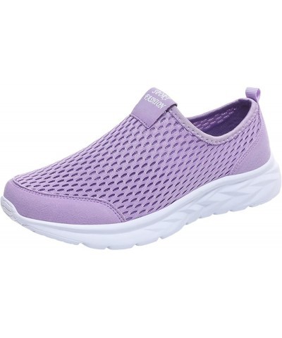 Womens Slip On Shoes Volleyball Shoes Waterproof Shoes Orthopedic Shoes Work Shoes Wide Shoes Comfortable Travel Shoes Purple...