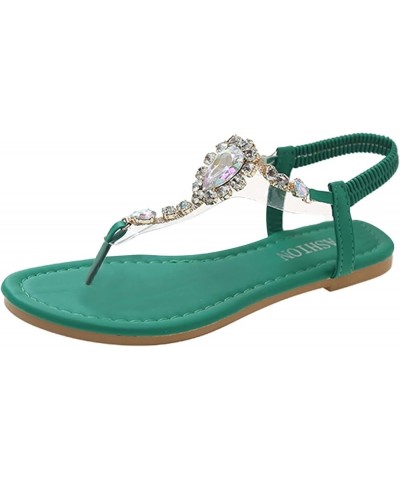 Women's Platform Wedge Sandals Casual Open Toe Sandals for Women Adjustable Low Heels Green $14.09 Sandals