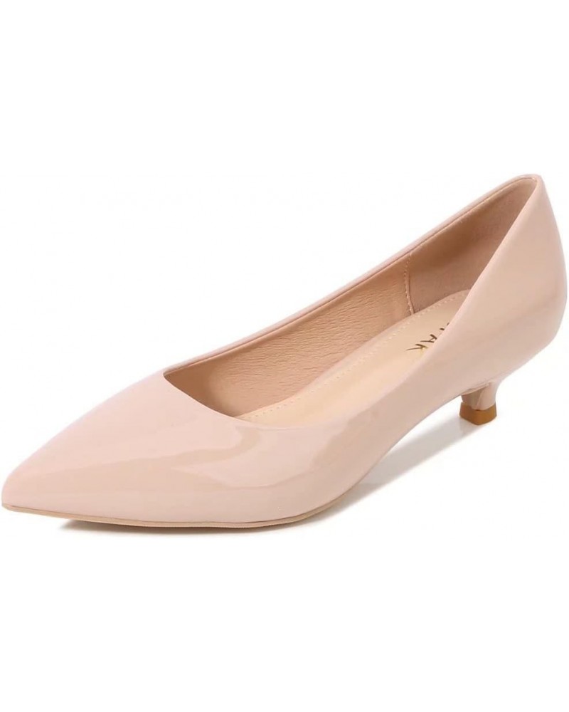 Women's Classic Pointed Toe Dress Shoes Party Low Heel Pumps D Nude $15.70 Pumps