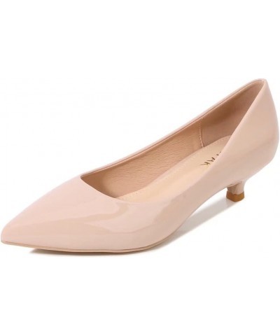 Women's Classic Pointed Toe Dress Shoes Party Low Heel Pumps D Nude $15.70 Pumps