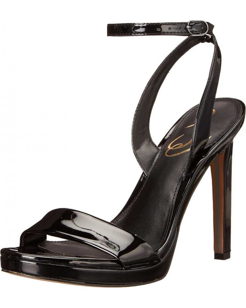 Womens Jade Ankle Strap Heel Black Patent $17.62 Sandals