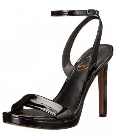 Womens Jade Ankle Strap Heel Black Patent $17.62 Sandals