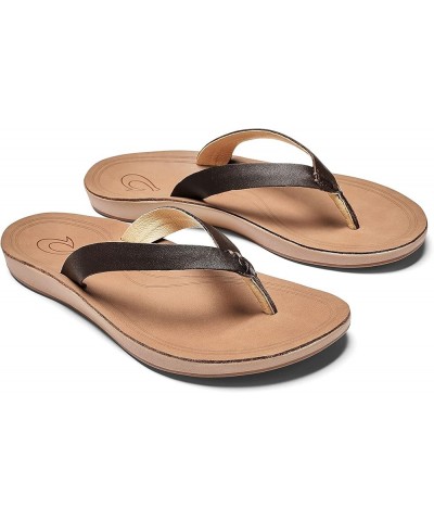 Nonohe Women's Beach Sandal, Premium Full-Grain Leather Flip-Flops, All-Day Support & Breathable Lining, Wet Grip Sole & Easy...