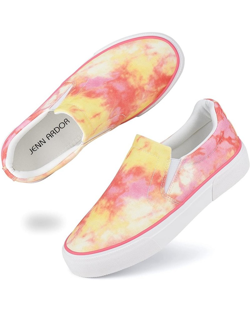 Womens Slip On Shoes Fashion Sneakers Comfortable Walking Flats Casual Shoes F2 Yellow $19.23 Athletic Shoes