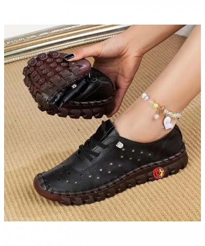 Women's Ankle Strap Embroidered Wedges Sandal Casual Summer Comfort Soft Flat Open Toe Slip On Sandals 19-zoxro-g-black $13.9...