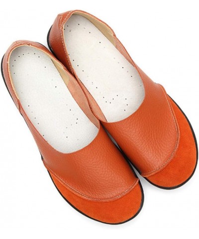 Women's Casual Shoes Soft Female Flats Non-Slip Woman Loafers Leisure Slip-On Boat Shoe Yellow $20.51 Loafers & Slip-Ons