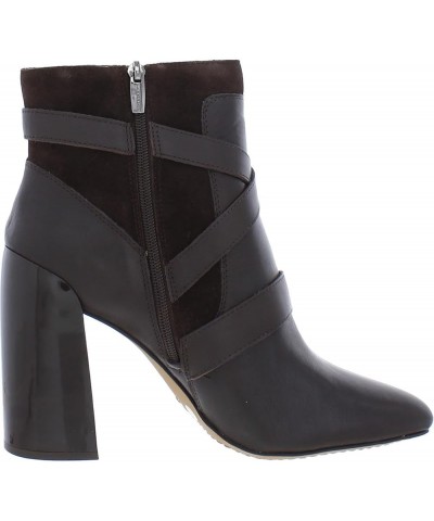 Women's Erillie Buckle Block Heel Bootie Ankle Boot Rootbeer $17.76 Boots