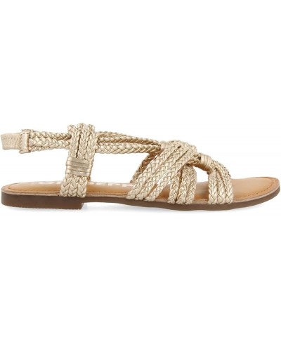 Women's Ankle-Strap Sandal Gold $43.99 Sandals