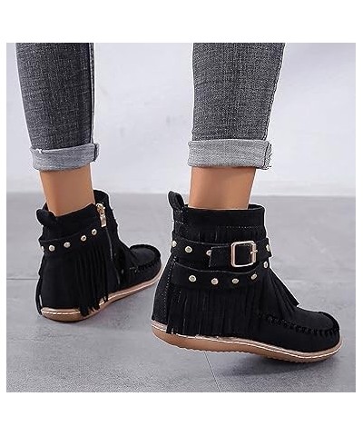 Boots for Women Ankle Booties Wide Width White Ankle Boots for Women with Heel Flat Ankle Boots Women Size 11 Womens Black Le...