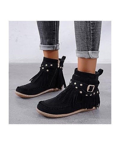 Boots for Women Ankle Booties Wide Width White Ankle Boots for Women with Heel Flat Ankle Boots Women Size 11 Womens Black Le...