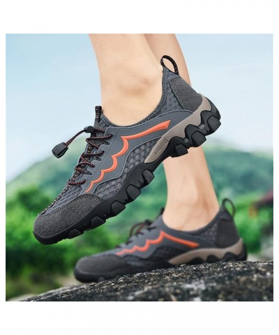 Water Shoes Men Women Hiking Shoes Wear-Resistant Outdoor Shoes Travel Walking Climbing Sneakers 3 Gray $16.79 Athletic Shoes