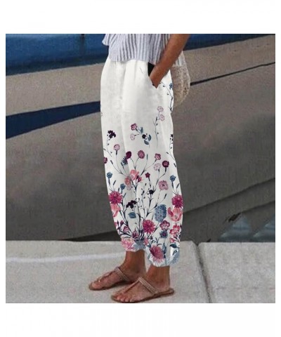 Women Spring and Casual Printed Trousers Pocket Casual Pants Purple - 2024 Pants for Women $9.01 Flats