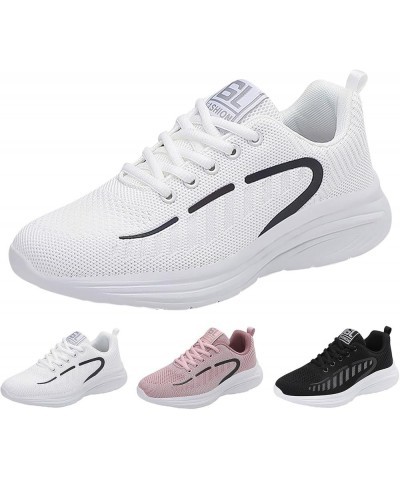 Womens Wedge Sneakers Platform Tennis Shoes Air Cushion Lace Up Wedge Fashion Sneakers Gift for Her Z 11-pink $25.12 Fashion ...