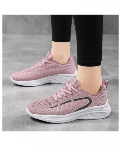 Womens Wedge Sneakers Platform Tennis Shoes Air Cushion Lace Up Wedge Fashion Sneakers Gift for Her Z 11-pink $25.12 Fashion ...