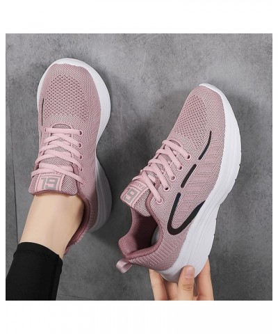 Womens Wedge Sneakers Platform Tennis Shoes Air Cushion Lace Up Wedge Fashion Sneakers Gift for Her Z 11-pink $25.12 Fashion ...