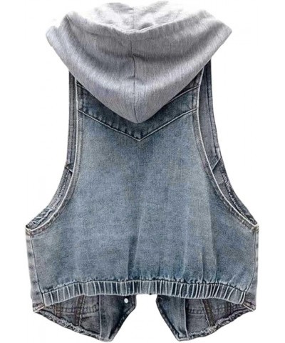 Cute Crop Top Patchwork Short Slim Fit Strap Style Denim Vest Top Cotton Tops for Women Long Blue-3-vest for Women $11.70 Out...