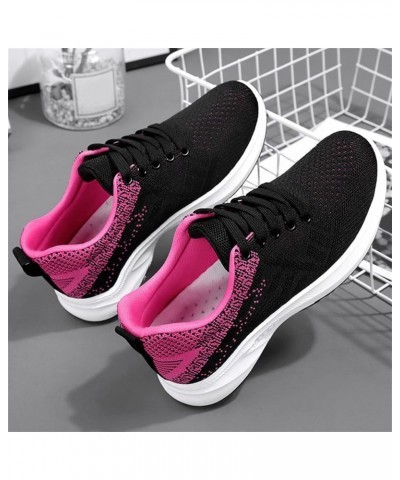 Walking Shoes for Women - Women Mesh Round Cross Straps Flat Sneakers Running Shoes Z-05 Red $14.41 Athletic Shoes