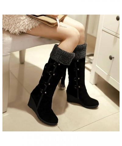 Cotton Booties Boots Shoes Boots For Women Snow Long Knee-Hign Boots women's boots Womens Sneakers Size 11 Black $30.62 Outdo...