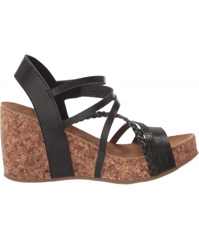 Womens Heidi Wedge Sandal Black Dile/Dyecut $29.77 Sandals