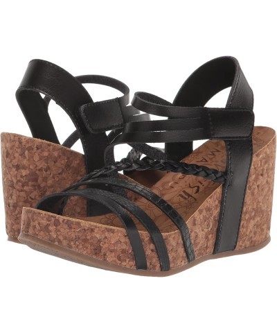 Womens Heidi Wedge Sandal Black Dile/Dyecut $29.77 Sandals