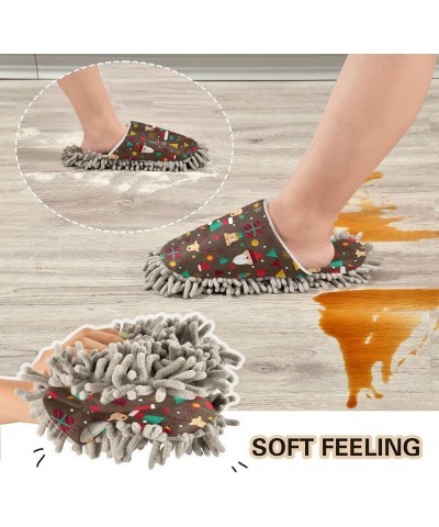 Christmas Tree Rabbit Mop Slippers Shoes Cover for Floor Cleaning Washable Hair Dust Dirty Cleaners Microfiber Mop Socks for ...