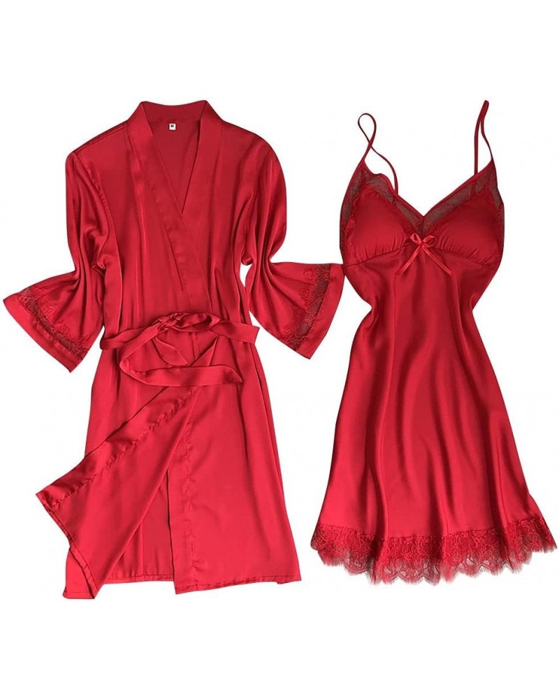 Christmas Lingerie Plus Size Women Lingerie Pajamas Women Satin Shirts Bikini Red $12.04 Athletic Shoes