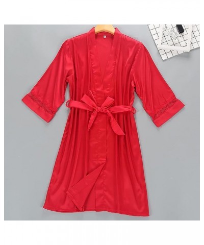 Christmas Lingerie Plus Size Women Lingerie Pajamas Women Satin Shirts Bikini Red $12.04 Athletic Shoes