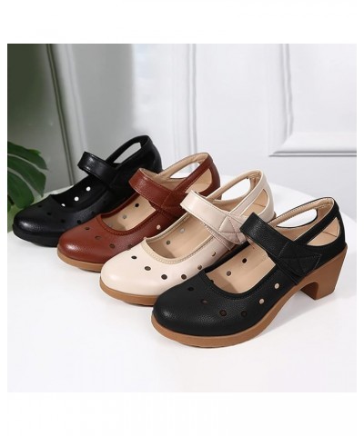 Women Low Heel Boots Trade Square Dance Shoes Adult Soft Soles Dance Shoes Brown $21.48 Athletic Shoes