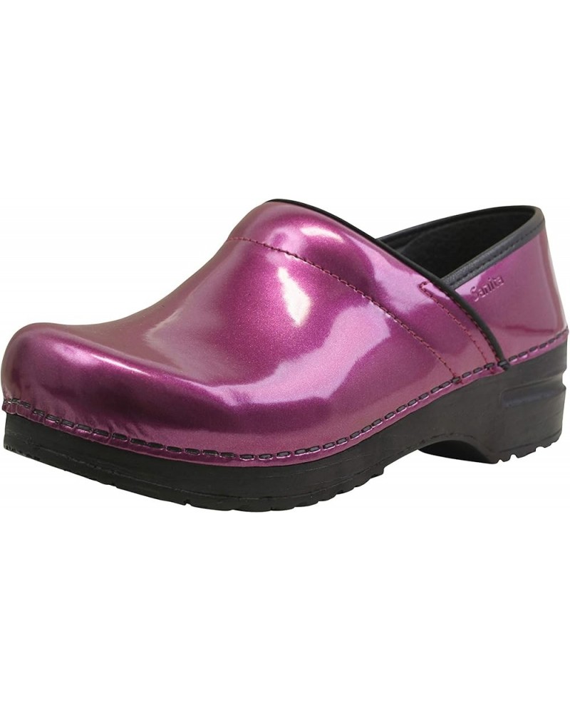 Pro Patent Wide Professional Clogs for Women - Arch Support, Durable, Closed-Back Slip-On Shoes Violet $52.47 Mules & Clogs