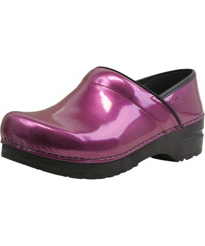 Pro Patent Wide Professional Clogs for Women - Arch Support, Durable, Closed-Back Slip-On Shoes Violet $52.47 Mules & Clogs