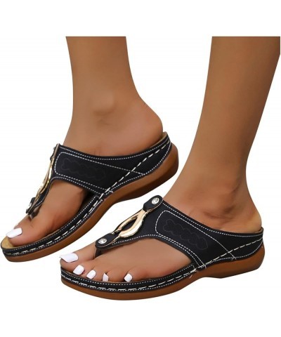 Orthopedic Slippers for Women Wide Width Cute Comfy Sandals for Women Walking Women's Walking Shoes Wide Leather Sandals for ...