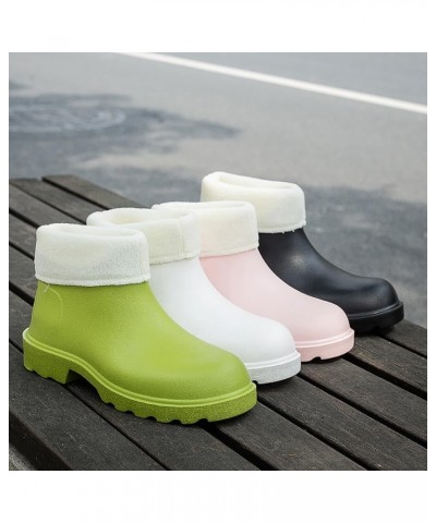 Rain Boots Women,Womens Rain Boots 2023 New Korean Edition Slip and Durable Detachable Plush Light 2024 White $19.43 Outdoor ...