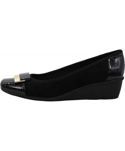 Women's Waverly Wedge Pump Black Suede $22.55 Pumps