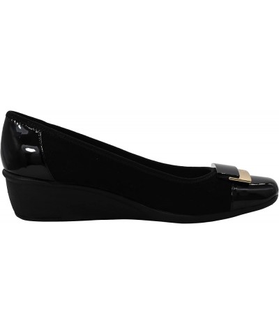 Women's Waverly Wedge Pump Black Suede $22.55 Pumps