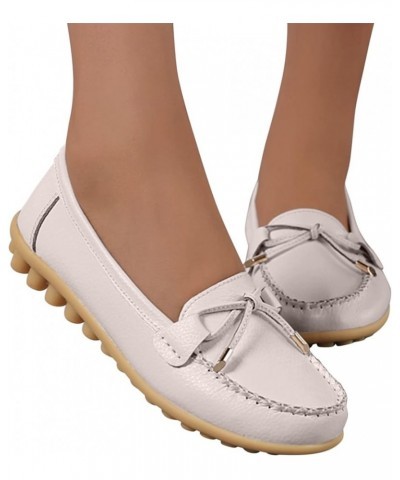 Fashion Womens Breathable Lace Up Shoes Flats Casual Shoes Slip on Dress Shoes Gift for Women Beige $12.29 Loafers & Slip-Ons