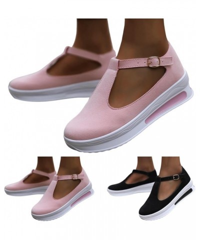 Women's Casual Elastic Strappy String Sandals Summer Trendy Flip Flop Rhinestones Non-Slip Flat 85-zoxro-h-pink $14.21 Pumps