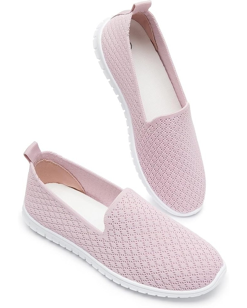 Womens Flats with Synthetic Leather,Classic Black and White Flats Shoes,Dress shoes for women Pink $15.94 Loafers & Slip-Ons