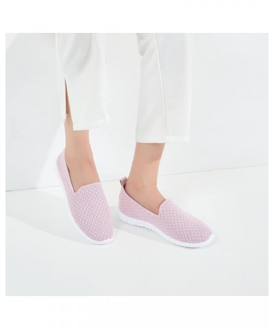 Womens Flats with Synthetic Leather,Classic Black and White Flats Shoes,Dress shoes for women Pink $15.94 Loafers & Slip-Ons