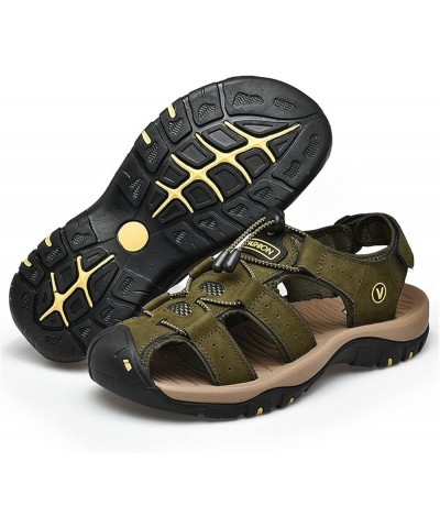 Leather Mens Beach Shoes Summer Outdoor Sandals and Slippers 8 Brown $25.37 Sandals