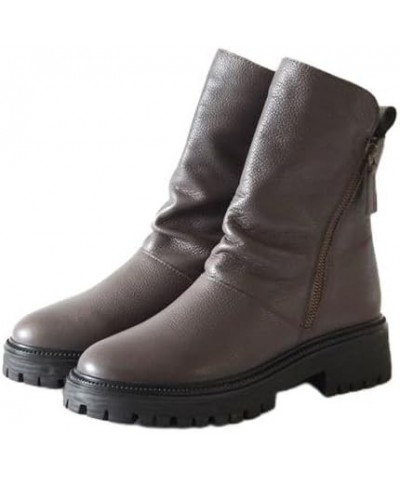 Women's Short Fashion Boot Gry $14.99 Boots