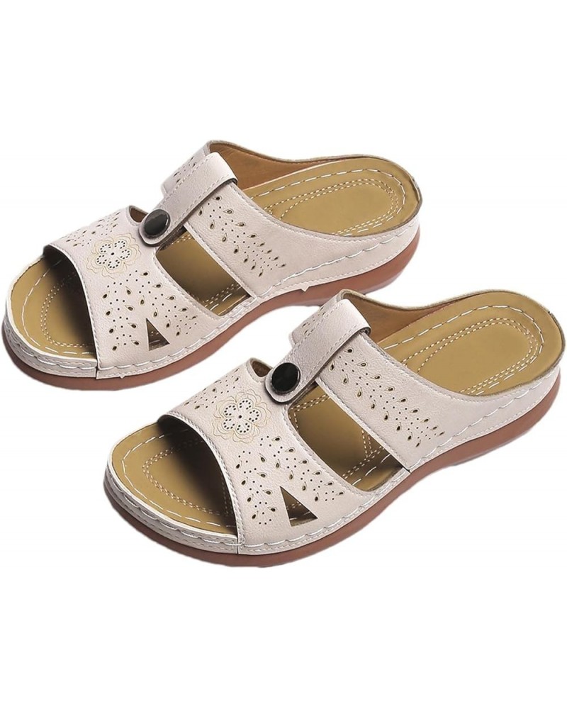 Wedges Shoes for Women Sandals,2022 Summer Open Toe Breathable Beach Sandals Slip-On Casual Wedges Shoes 4.5 Beige $11.74 Out...