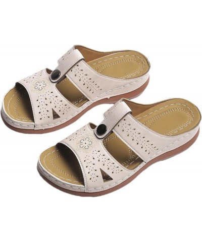 Wedges Shoes for Women Sandals,2022 Summer Open Toe Breathable Beach Sandals Slip-On Casual Wedges Shoes 4.5 Beige $11.74 Out...