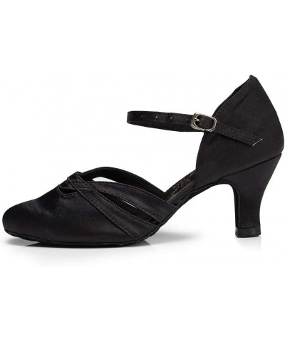 Women's Standard Latin Dance Shoes,Salsa,Ballroom dance shoes,Closed toe,L152 Black (Heel-7.5cm) $25.99 Athletic Shoes