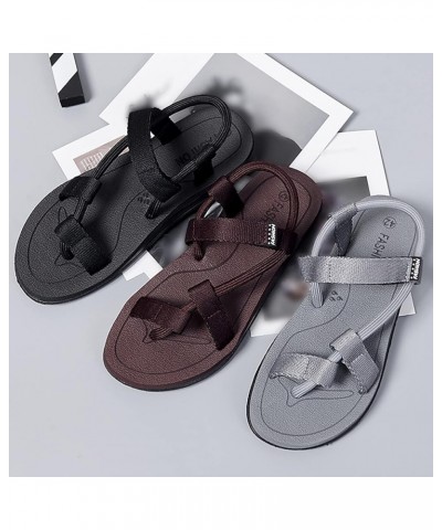 sandals Men Black Flats Men Flip Flops Slides Men Red Platform Heels Wedge Heeled sandals For Men Dressy sandals Men S Brown-...