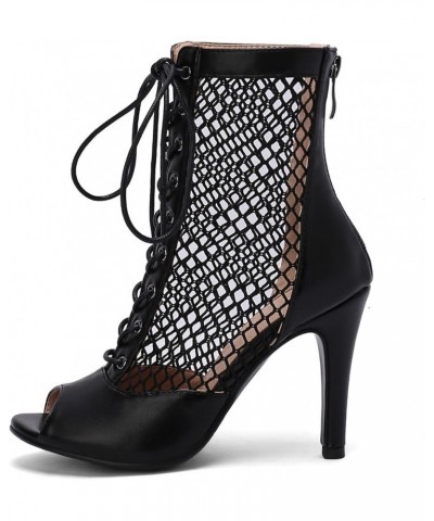 7/9.5/11CM Heel Height Women Gladiator Sandals Summer Boots Peep Toe 022 Publack $30.77 Boots