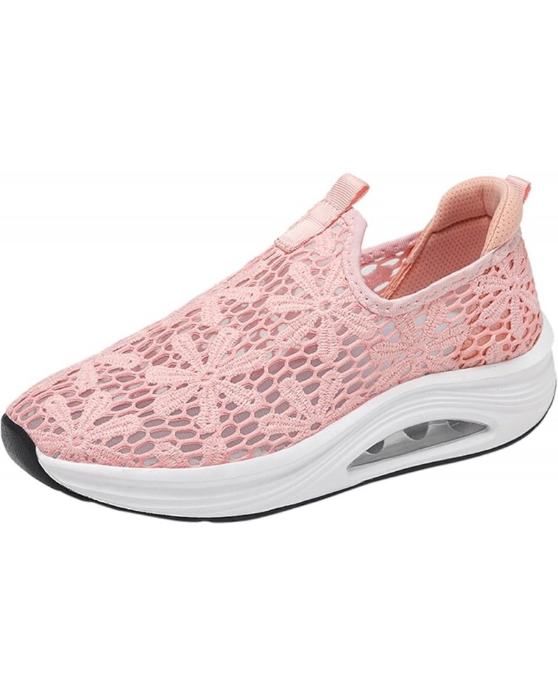 Women Canvas Sneakers Slip On Shoes Low Tops Casual Walking Shoes Comfortable Walking Shoes Lightweight Pink $22.40 Athletic ...