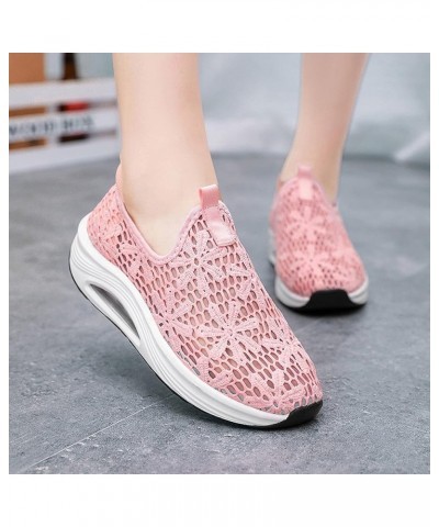 Women Canvas Sneakers Slip On Shoes Low Tops Casual Walking Shoes Comfortable Walking Shoes Lightweight Pink $22.40 Athletic ...