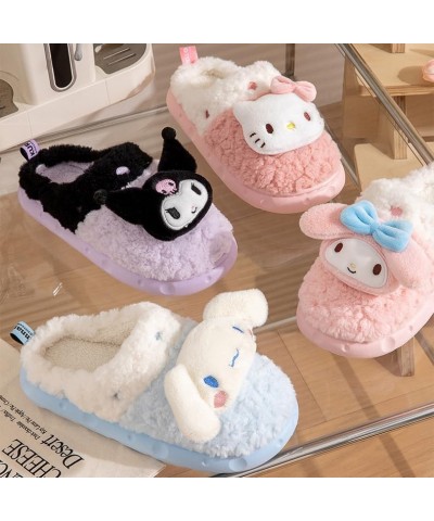 Cute Cartoon Plush Slippers Women Winter Indoor Warm Slippers Soft Sole House Slippers Style-8 $18.00 Slippers