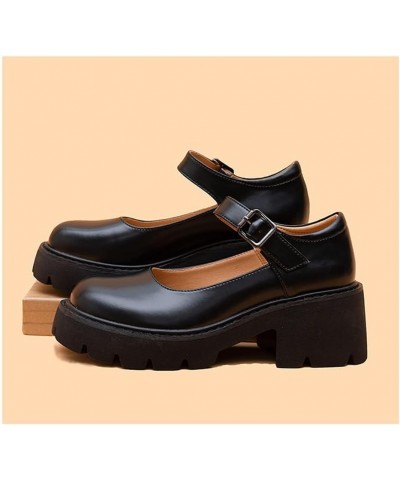 Women's Platform Chunky Heels Mary Jane Pumps School Dress Shoes Black $27.99 Pumps