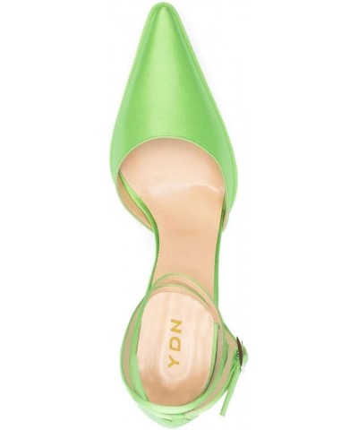 Women Platform Pointed Toe Pumps Chunky High Heel D'orsays Rhinestone Lace up Ankle Strap Shoes Size 4-15 US Light Green $42....